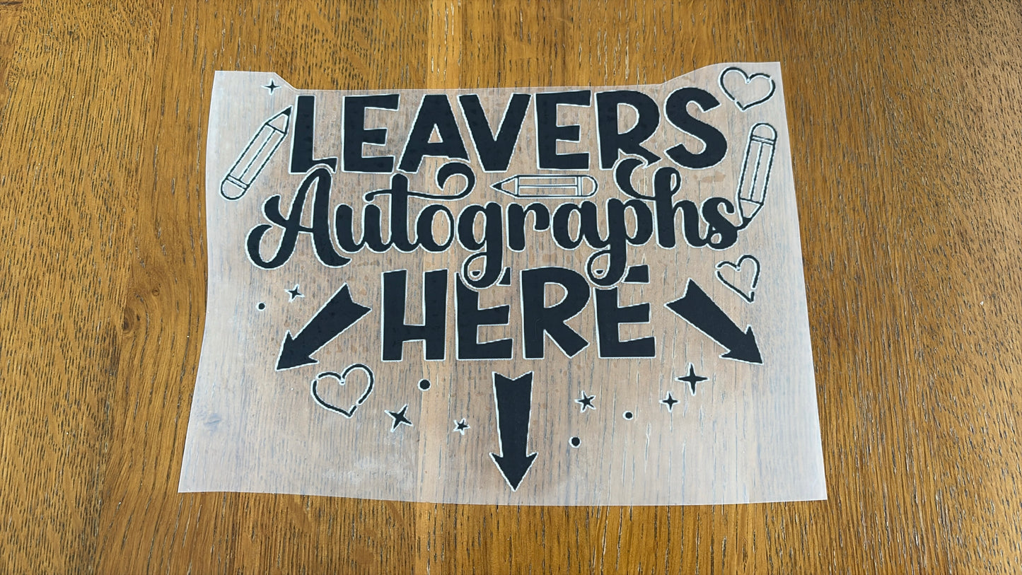 Leavers autograph DTF