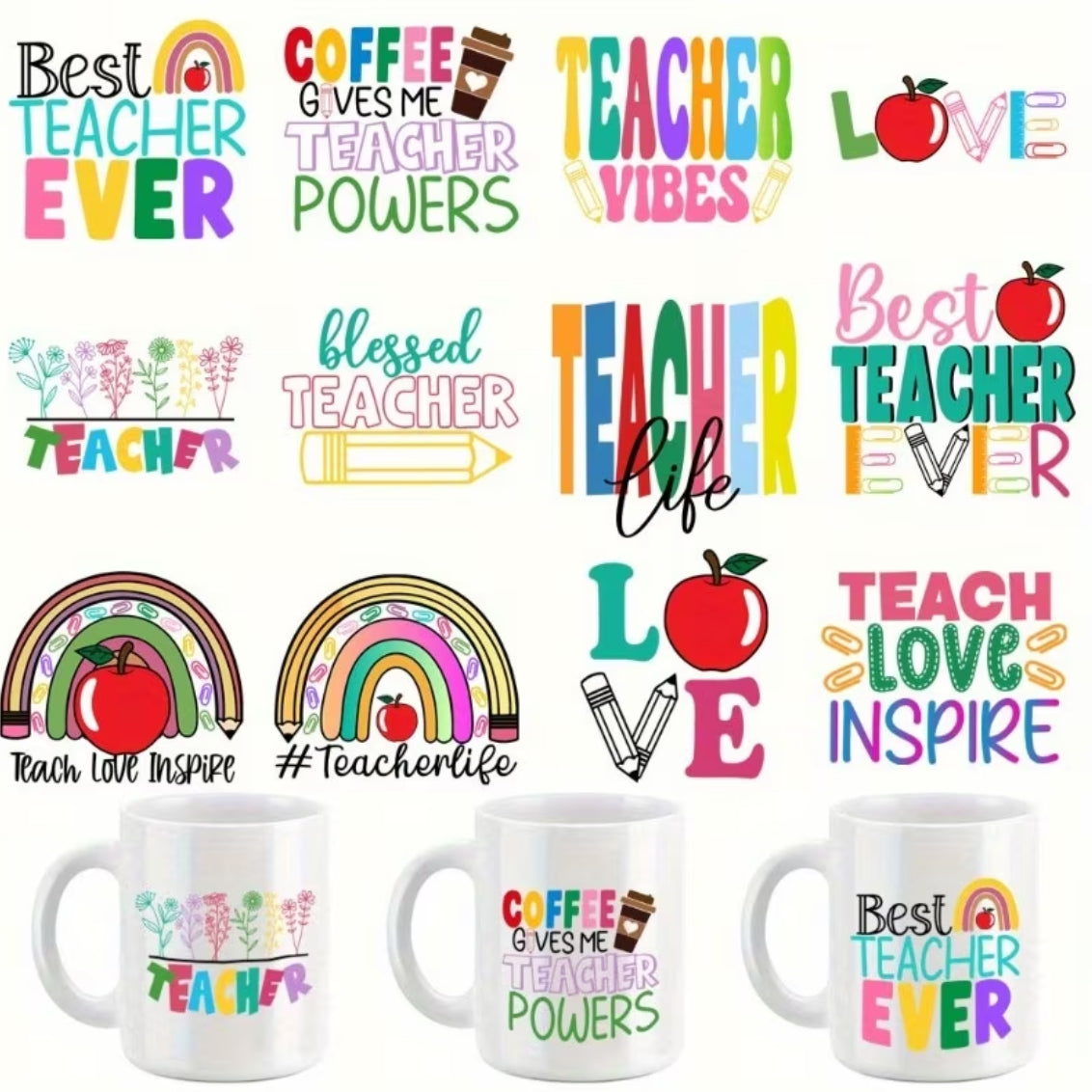 Teacher mug/cup UV DTF
