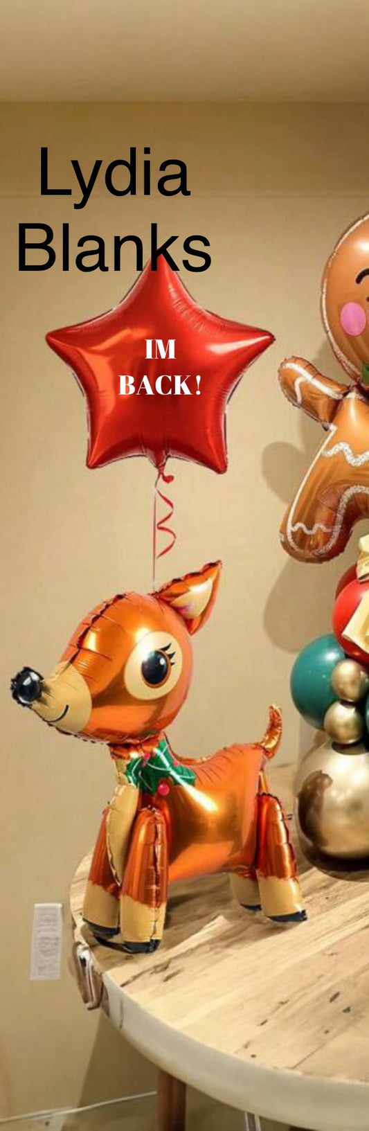 Christmas reindeer elf arrival balloon set