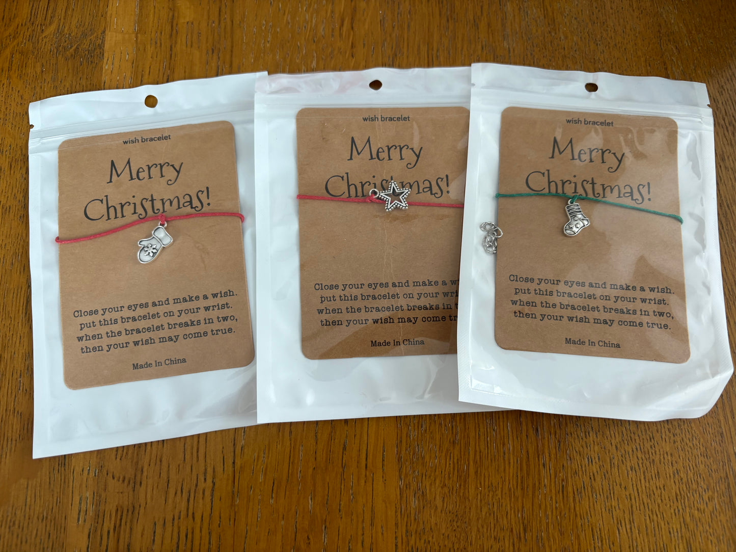 Christmas wish bracelet set