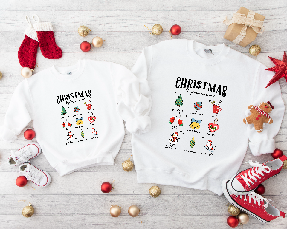 Taylor Swift Christmas DTF transfers