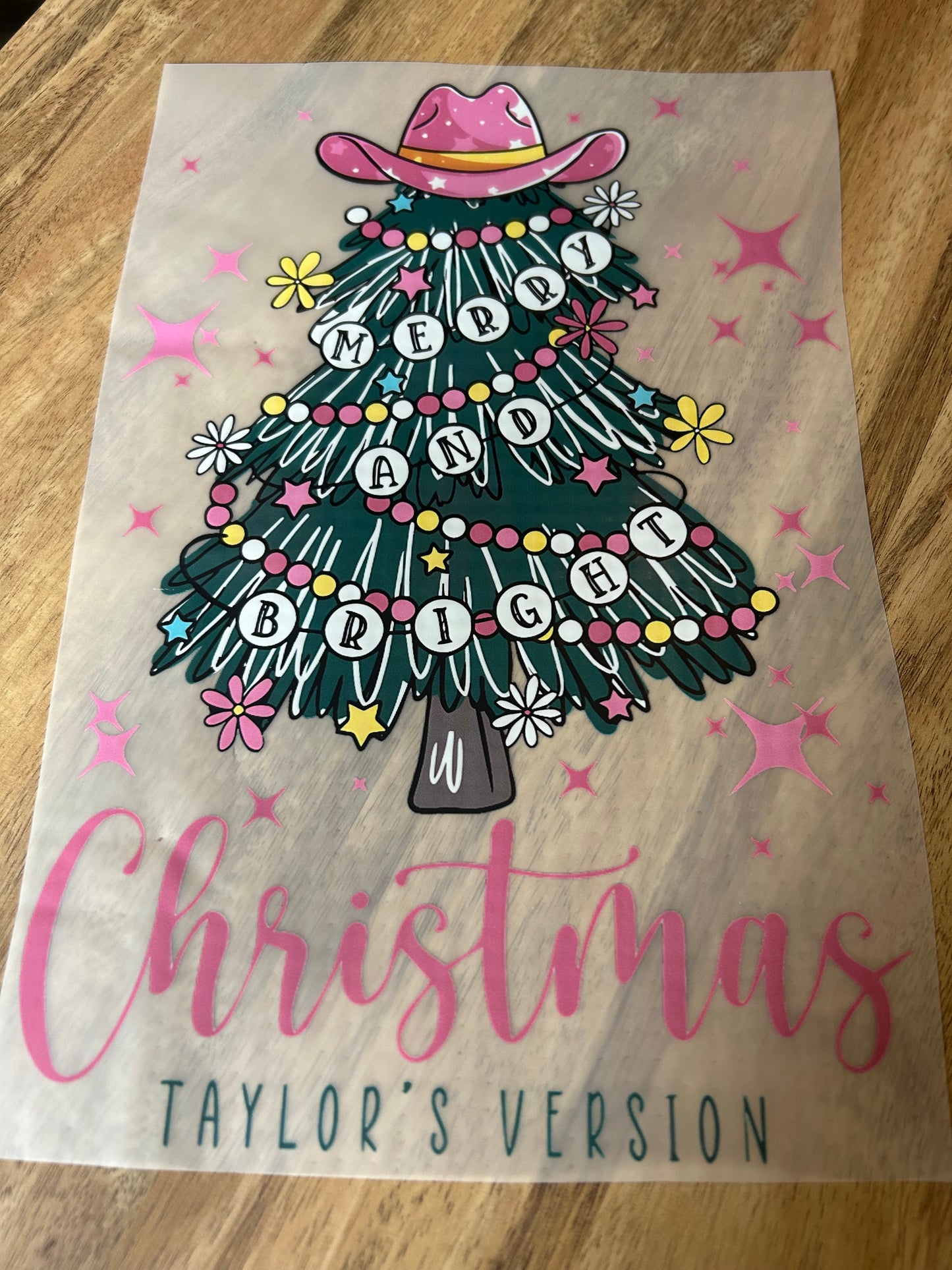 Taylor Swift Christmas DTF transfers