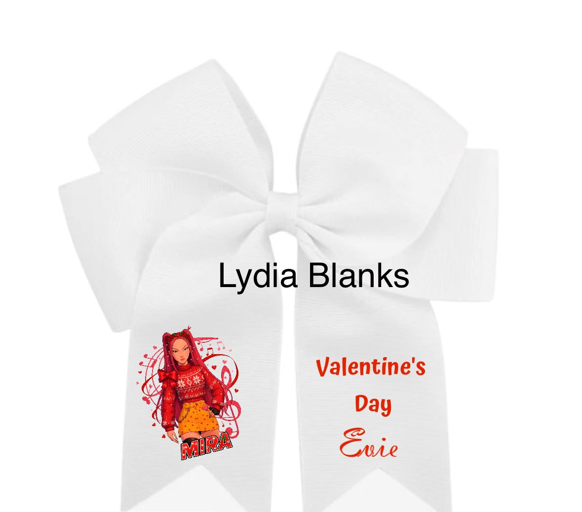 K Pop demon valentines bow dtf