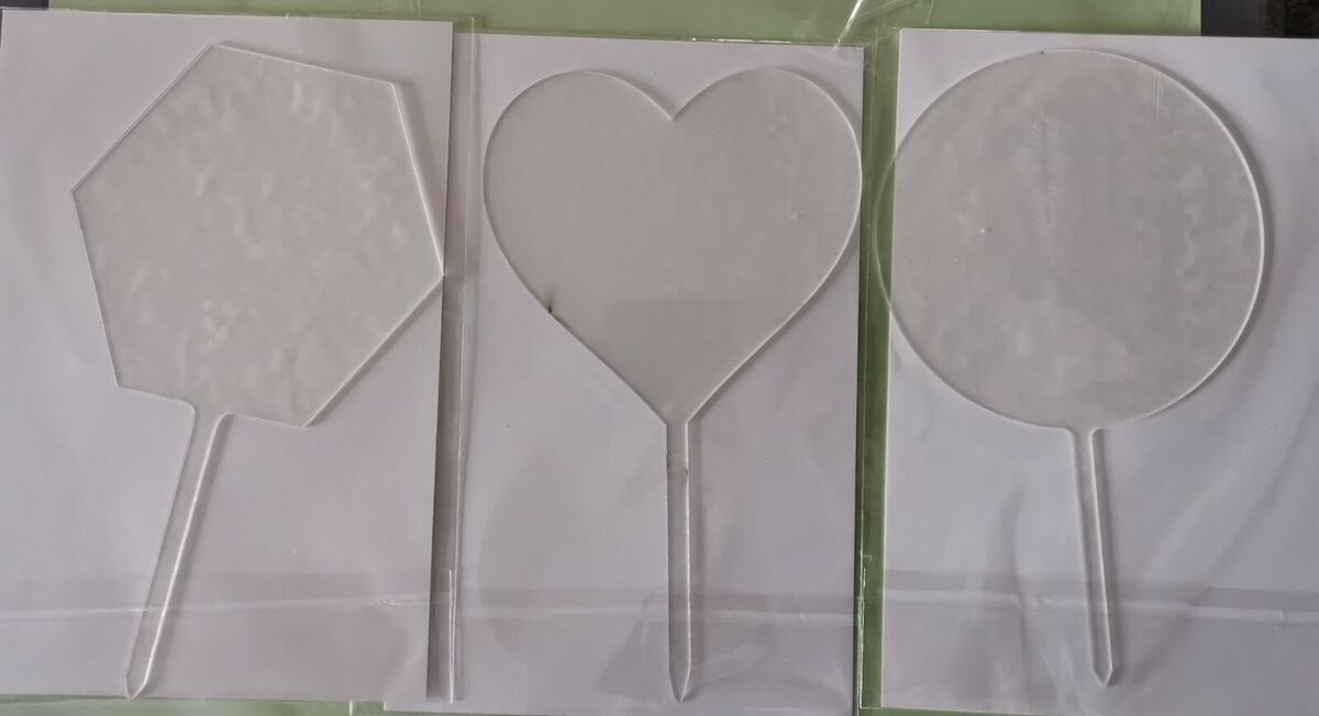 Clear acrylic cake toppers