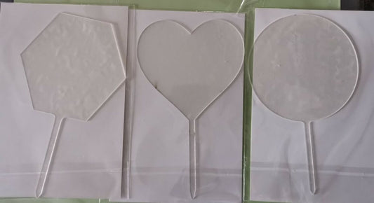 Clear acrylic cake toppers