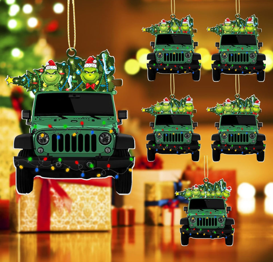 Grinch hanging tree decoration