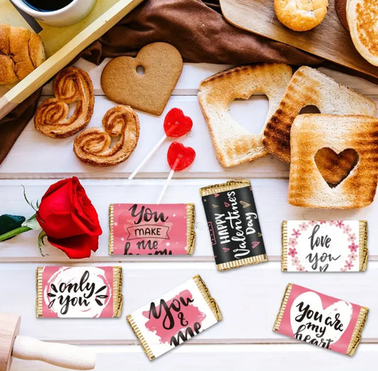 Chocolate valentines wrapper/label