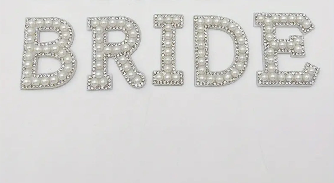 Pearl bride lettering