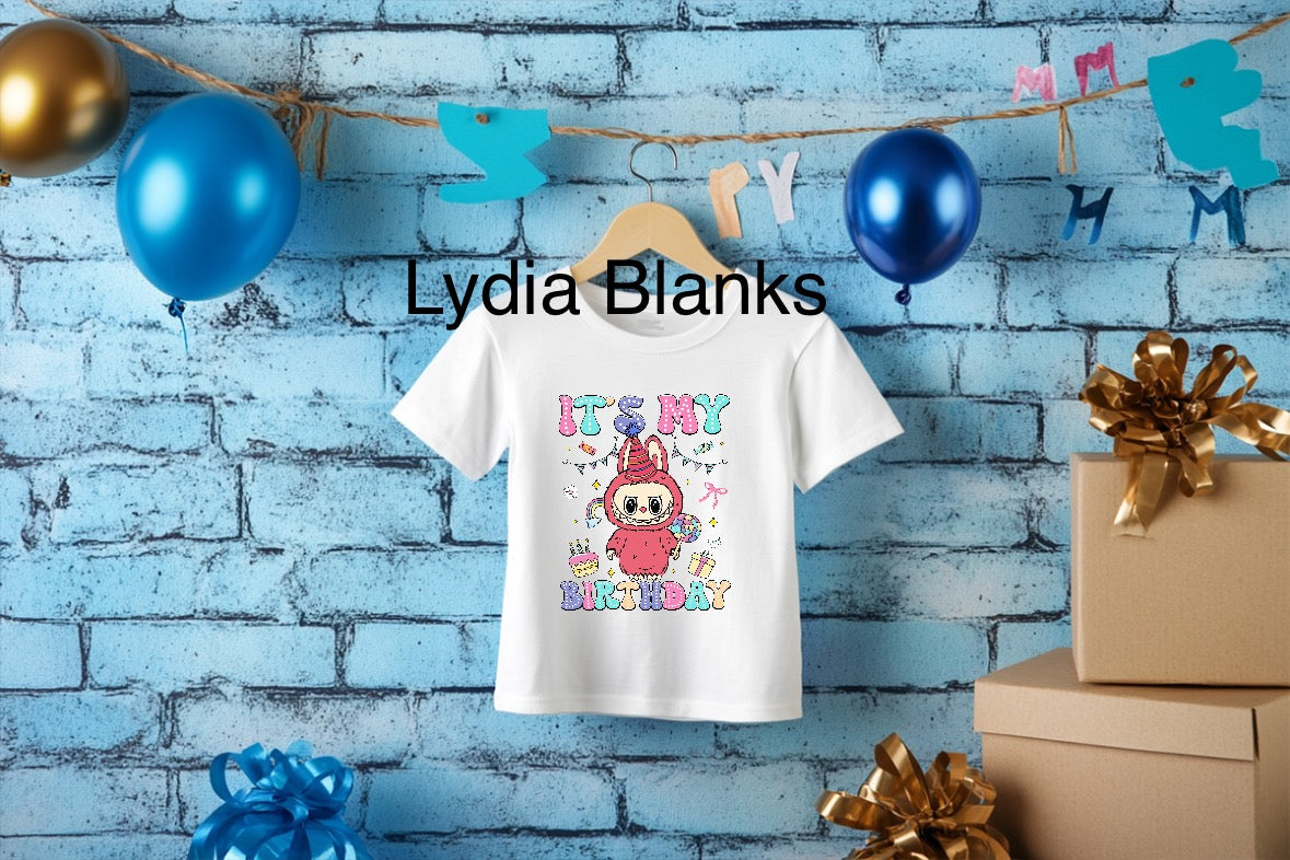 Birthday Labubu DTF transfers