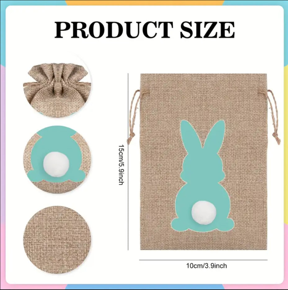 Hessian/burlap mini bunny bags
