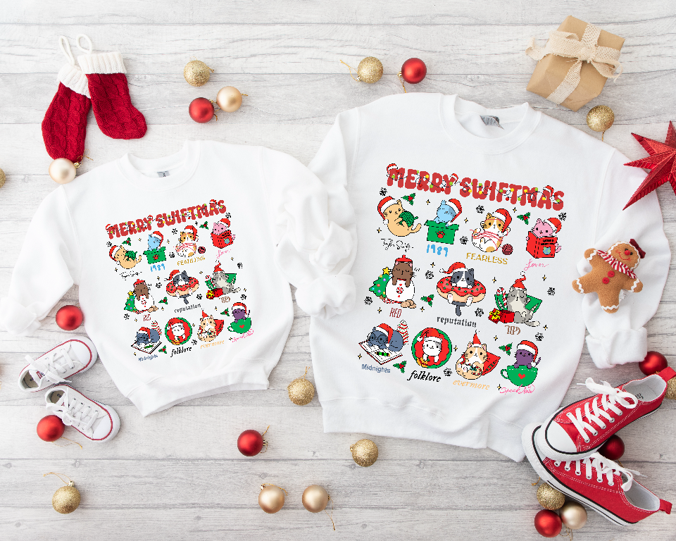 Taylor Swift Christmas DTF transfers