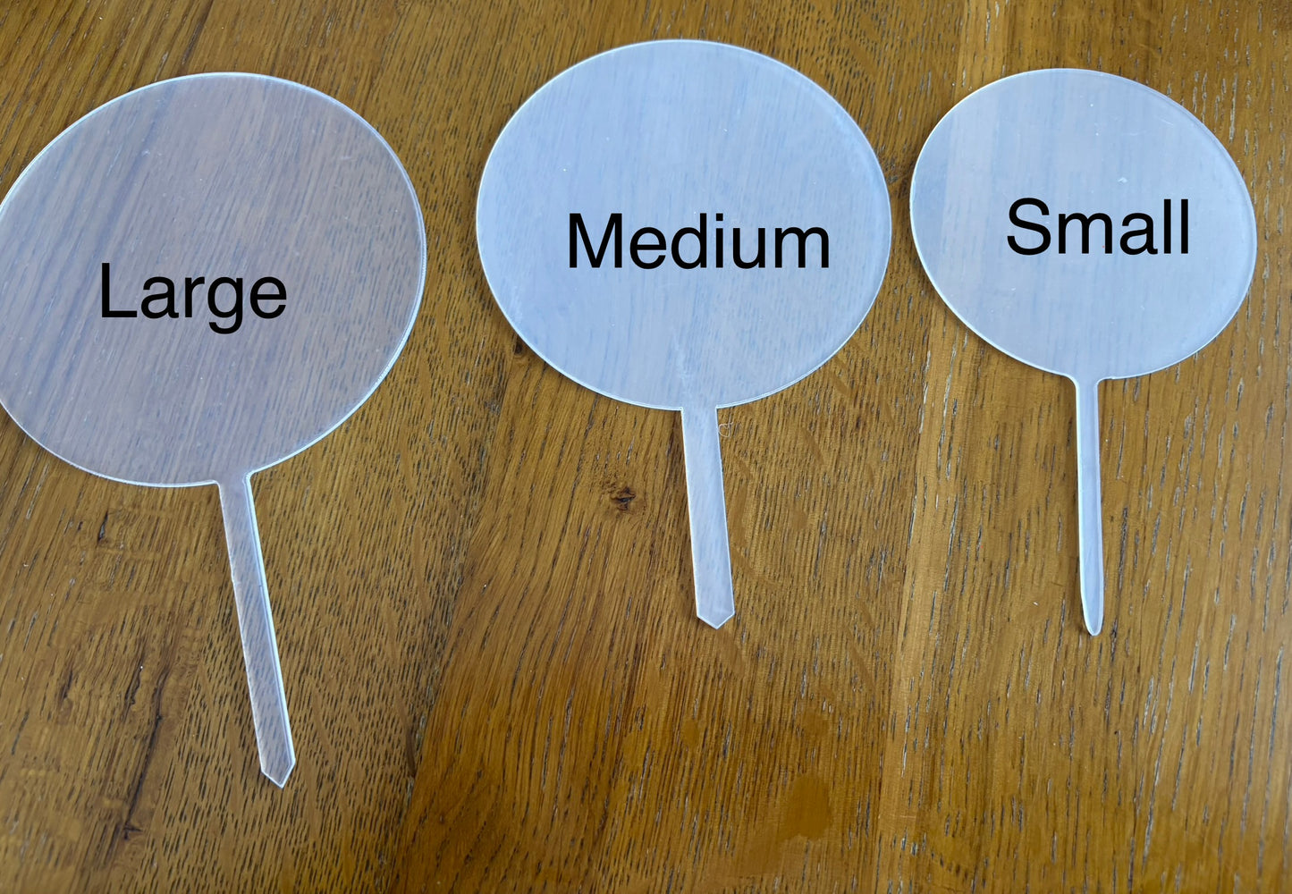 Clear acrylic cake toppers