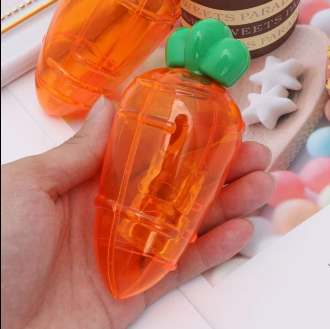 Plastic fillable carrot