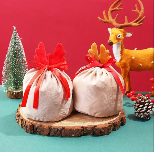 Reindeer Velvet Bag