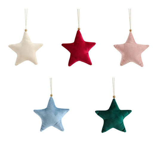 Velvet hanging star