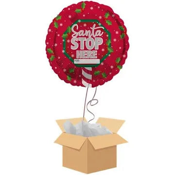 Santa stop here balloon