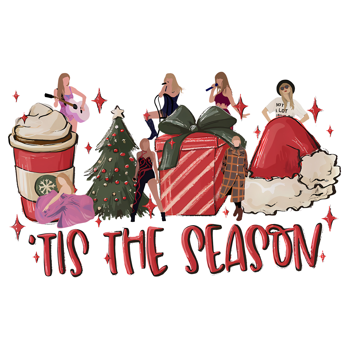 Taylor Swift Christmas DTF transfers